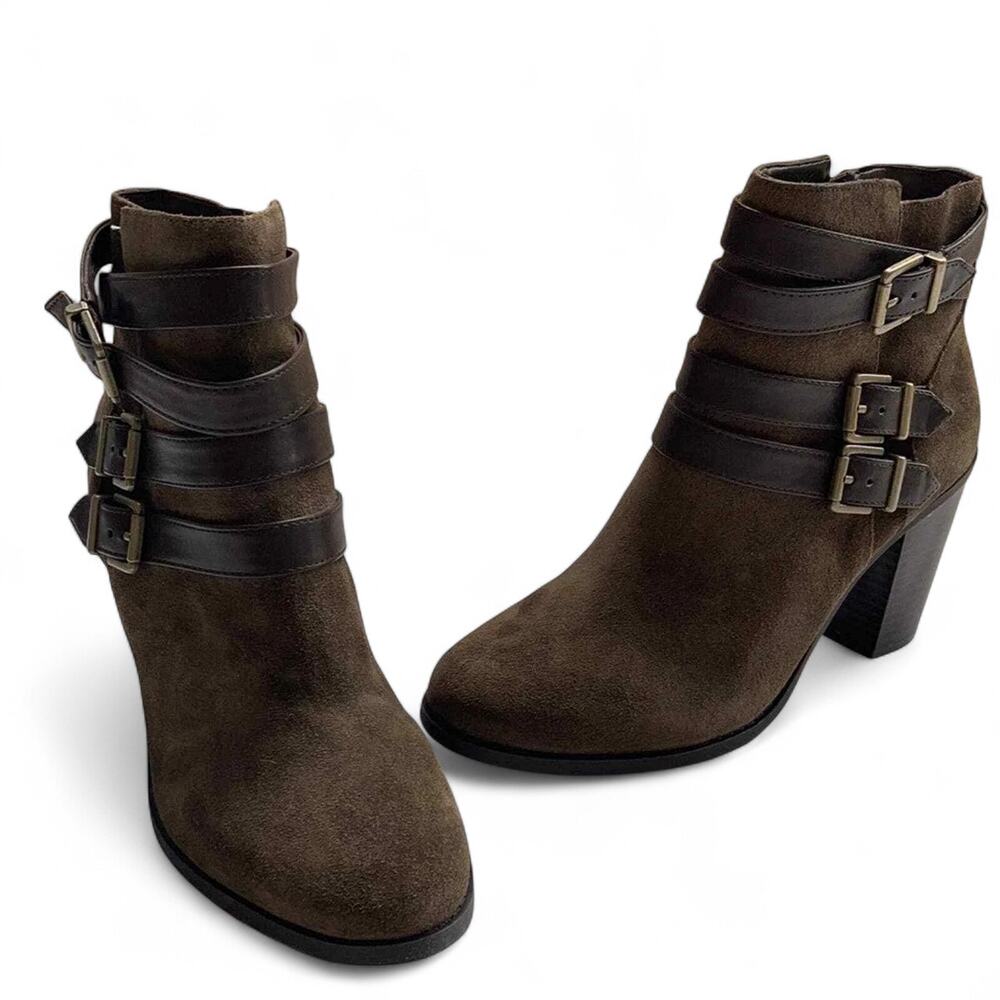 NWT INC Leather Heeled Ankle Boots Sz 10.5